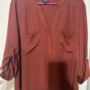 Torrid Harper Georgette Pullover 3/4 Sleeve Blouse